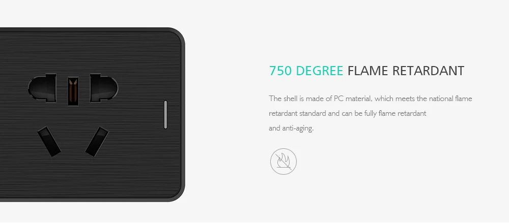 Xiaomi TP 6 портов/2 порта 3 usb разъем питания защита от перегрузки 750 Retardant пламя Домашний Электронный удлинитель Черный