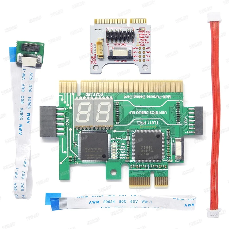 

Диагностическая карта TL611 Pro, PCI PCI-E Mini PCI-E LPC тестер материнской платы, набор отладочных карт для ноутбуков и настольных ПК