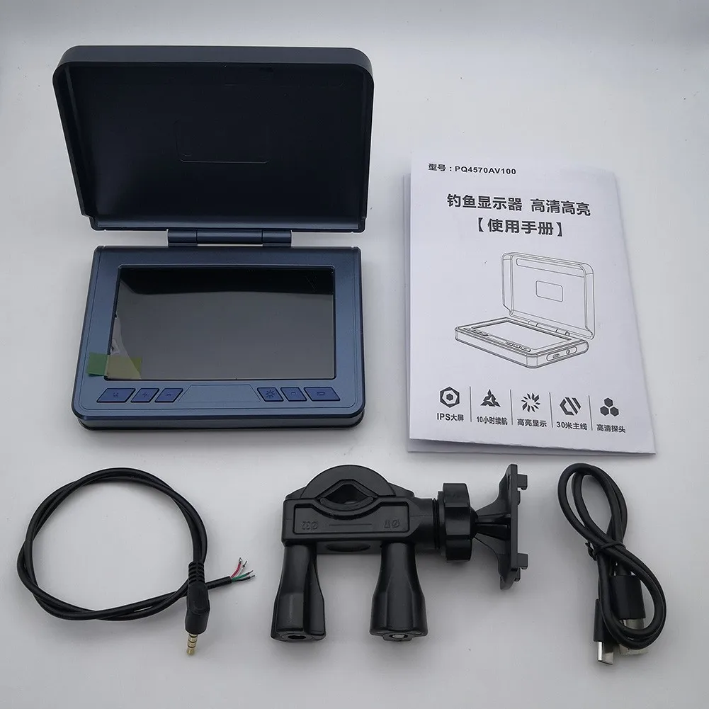 

LCD 4.3 Inch Display For Fish Finder Underwater Fishing Camera AHD Screen With Bracket Charging Cable Earphone Cable Fish Tools
