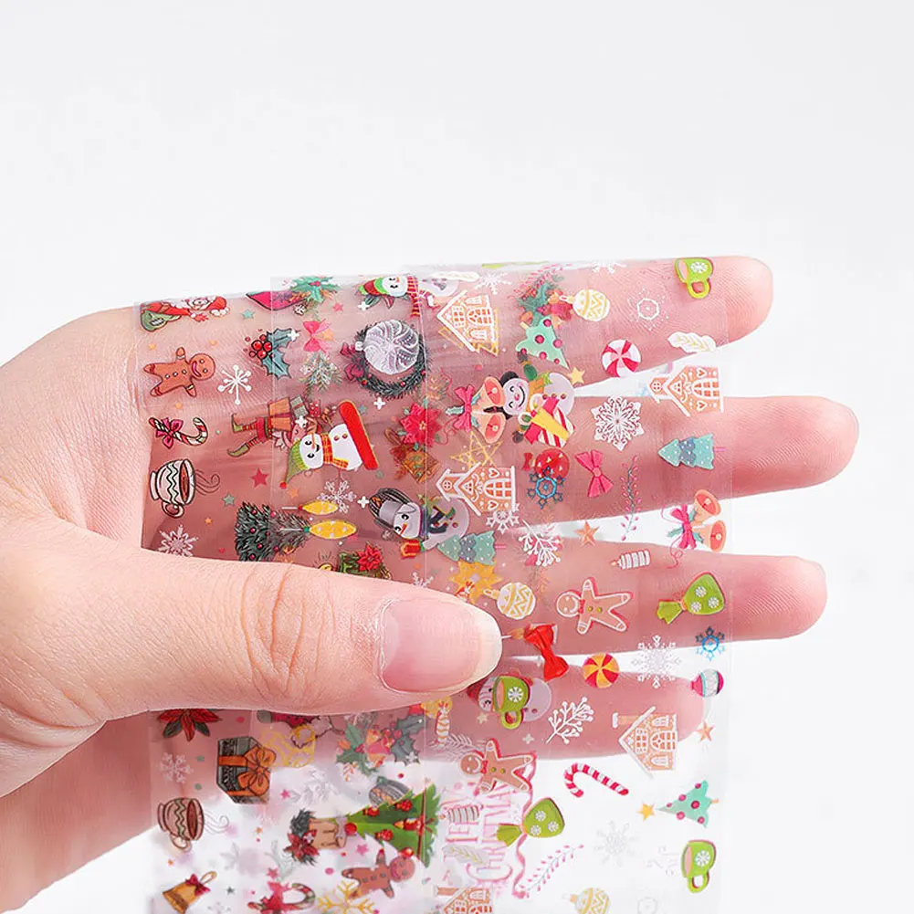 

2 Boxes 20 Rolls Christmas Nail Art Decals Foil Transfer Stickers Tips Wraps DIY Manicure Decoration valentines day nail art