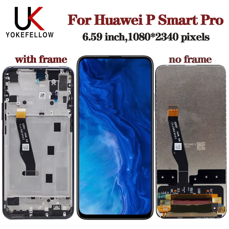 ЖК дисплей 6 59 дюйма для Huawei P Smart Pro 2019 1080*2340 сенсорный экран с цифровым