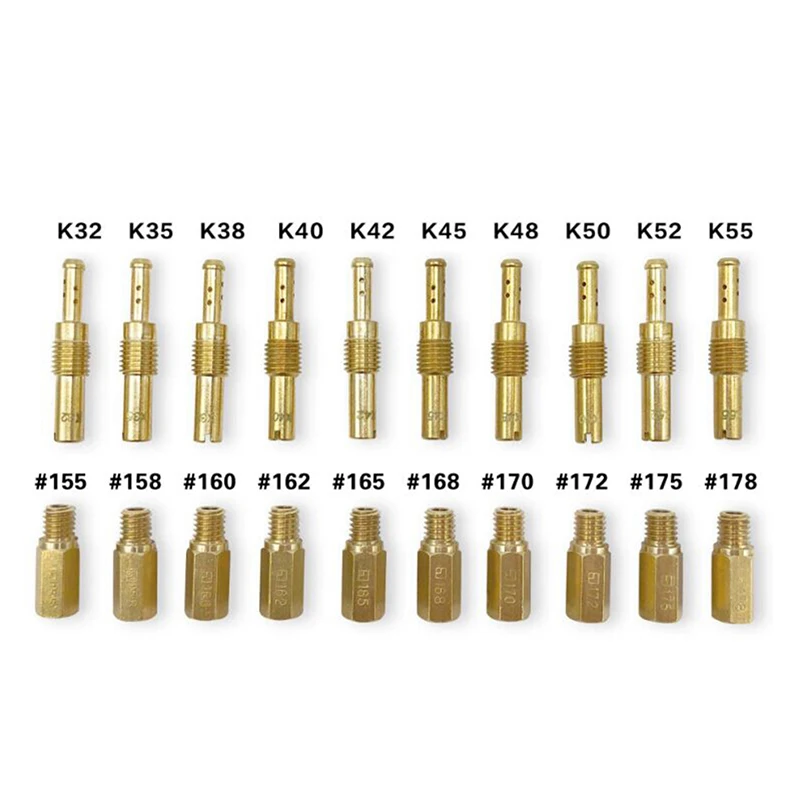 

20PCS Carburetor Main Jet & Slow / Pilot Jet Kit Set For PWK Keihin OKO CVK Type
