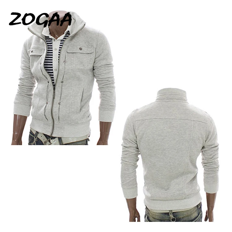 

ZOGAA 2020 New men sweatshirt Jacket Slim Fleece Solid Color sweatshirt Pullover Pocket Sweatshirt Men's Jacket Men clothing