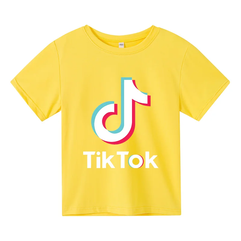 

2021 Summer Cute Boys And Girls Print Oversized T-Shirt Fashion Note Pattern Loose Comfortable Youth Short Sleeve 4T-14T