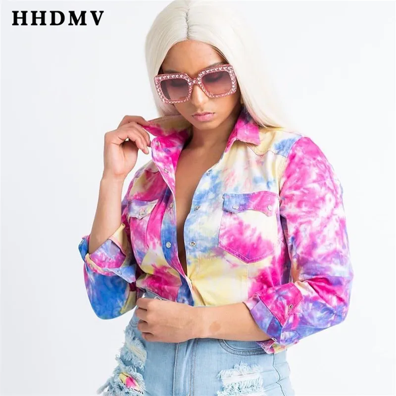 HHDMV Новая мода 2019 горячая Распродажа женская уличная рубашка в стиле хип-хоп с