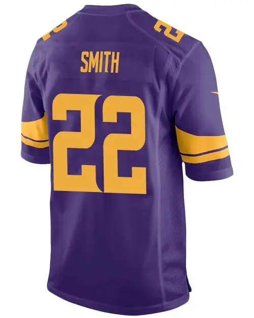 

Футболка для мужчин, женщин, мужчин, детей, молодежи, Харрисон, Смит, фиолетовый, желтый, цифры, викинги