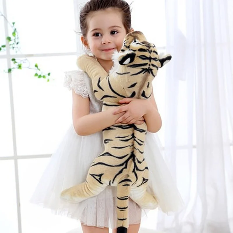 

1PC 40/48/60cm Lying Tiger Plush Toys Pillow Soft Stuffed Animals Lion Peluche Kawaii Leopard Doll Girl Toys for Children Gift