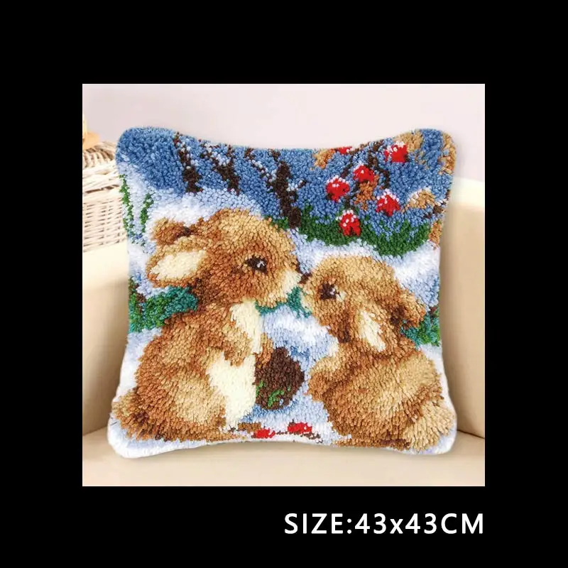 Multi Borduurpakket Kussen вышивка посылка Подушка Klink Haak Kleed Bloemen защелка крюк наборы Diy Smyrna Knooppakket Сделай Сам AA - Цвет: Multi