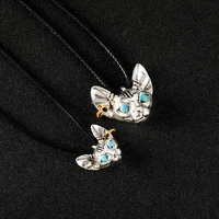 fashion retro sphinx hairless cat pendant necklace leather rope silver plated animal cat necklace gothic party jewelry