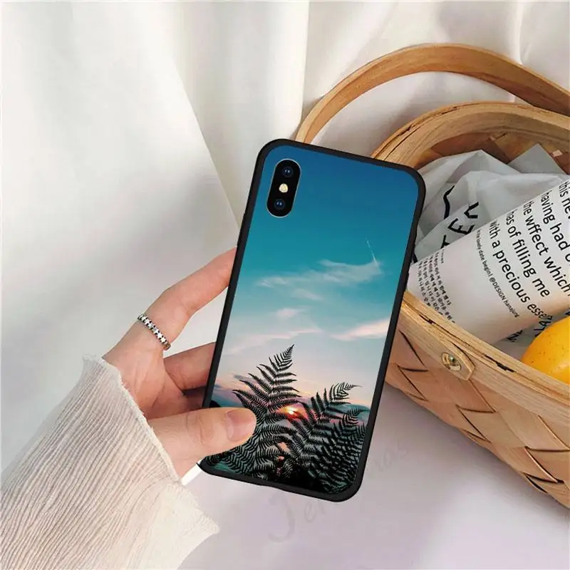 

Ear of rice reed Sky clouds pattern Phone Case for iPhone 11 12 mini pro XS MAX 8 7 6 6S Plus X 5S SE 2020 XR