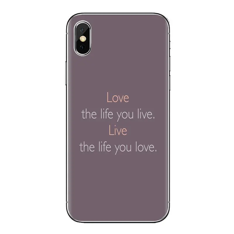 Ocean Live Life Love Inspirational For iPhone XS Max XR X 4 4S 5 5S 5C SE 6 6S 7 8 Plus Samsung Galaxy J1 J3 J5 J7 A3 A5 Housing |