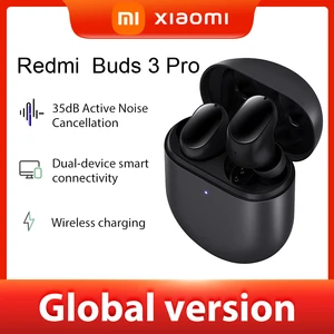xiaomi redmi buds 3 pro tws versão global bluetooth fones de ouvido sem fio 35db anc duplo dispositivo redmi airdots 3 pro free global shipping