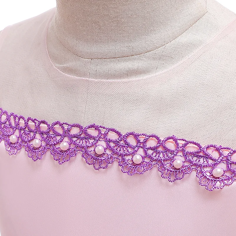 

2020 Embroidery Trailing Dress For Girls Clothes Tutu Birthday Kids Dresses Party Wedding Girl Princess Dress Girl 3-10 Years