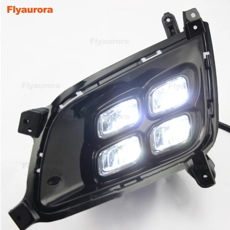 Мигающий Светодиодный дневной светильник DRL Дневной s противотуманная фара для KIA