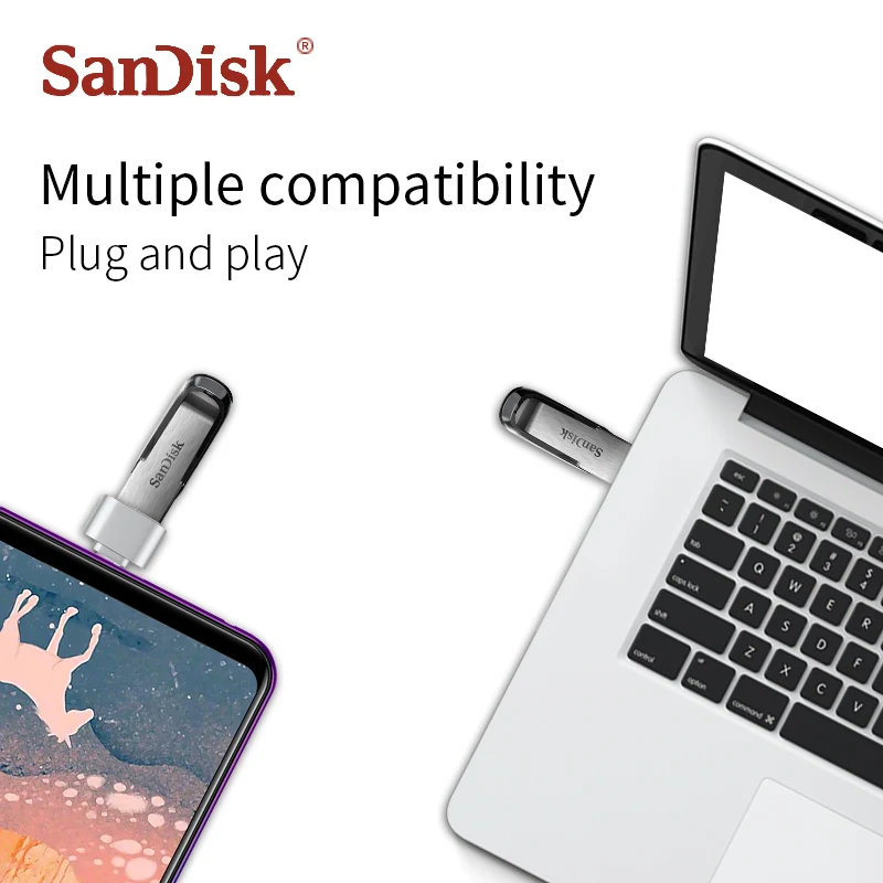 Двойной Флеш-накопитель SanDisk USB флэш-накопитель CZ73 16 Гб оперативной памяти 32