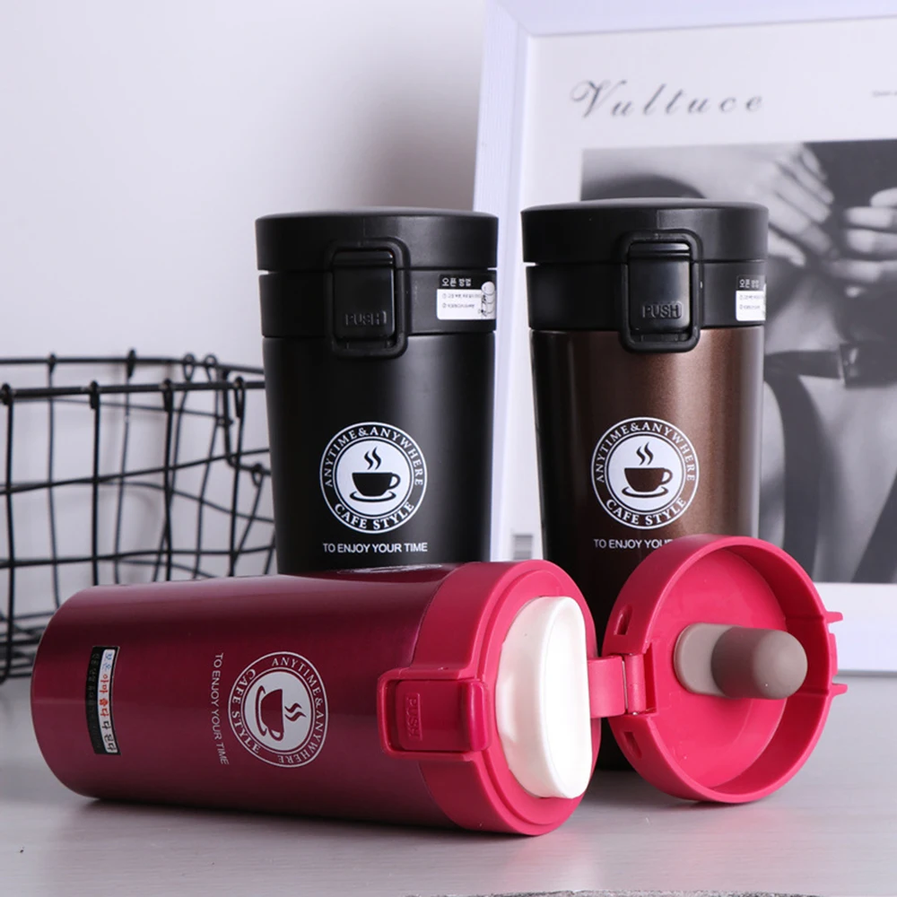 

Car Thermos Mug Female And Male Portable Simple Coffee Cup