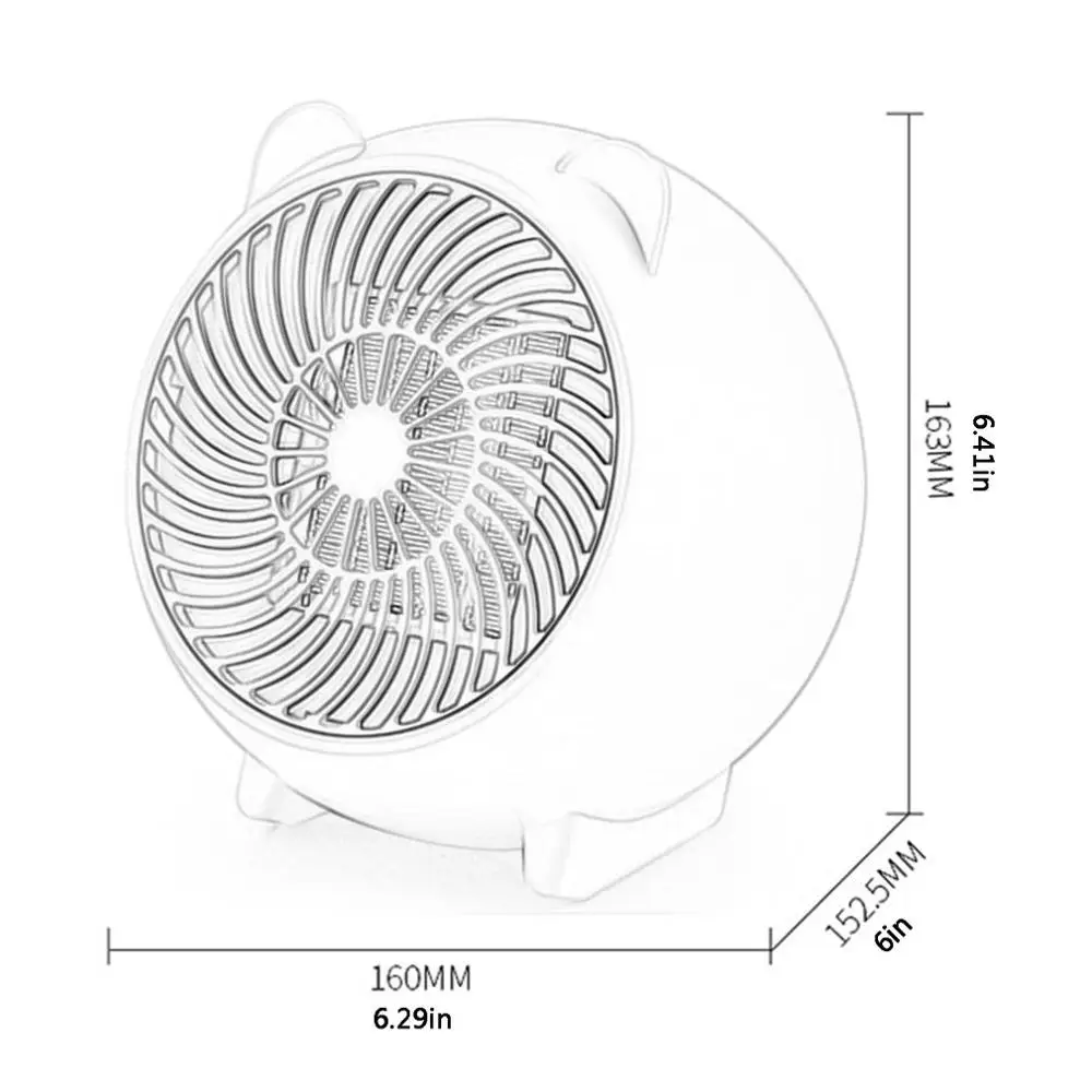 

Portable Space Heater Fan Personal Electric Heater for Home Office Ceramic Small Heaters Quickly Heats Up Mini Heater Fan