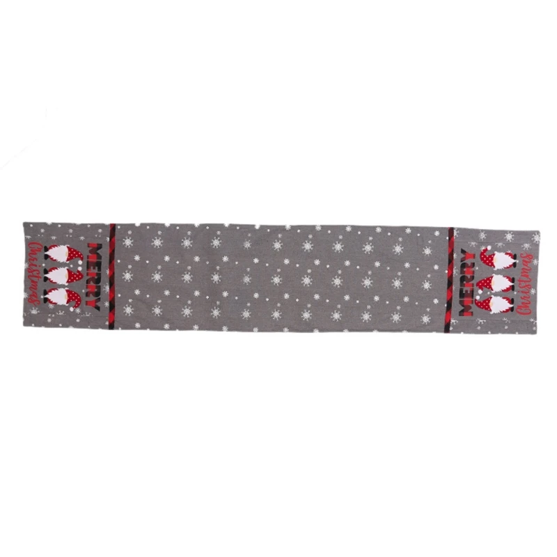 Camino de mesa navide&ntilde;o de 50 libras, Mantel Individual de arpillera con copo de nieve de Gnomo para fiesta de cumplea&ntilde;os, Decoraci&oacute;n de mesa de Navidad-4