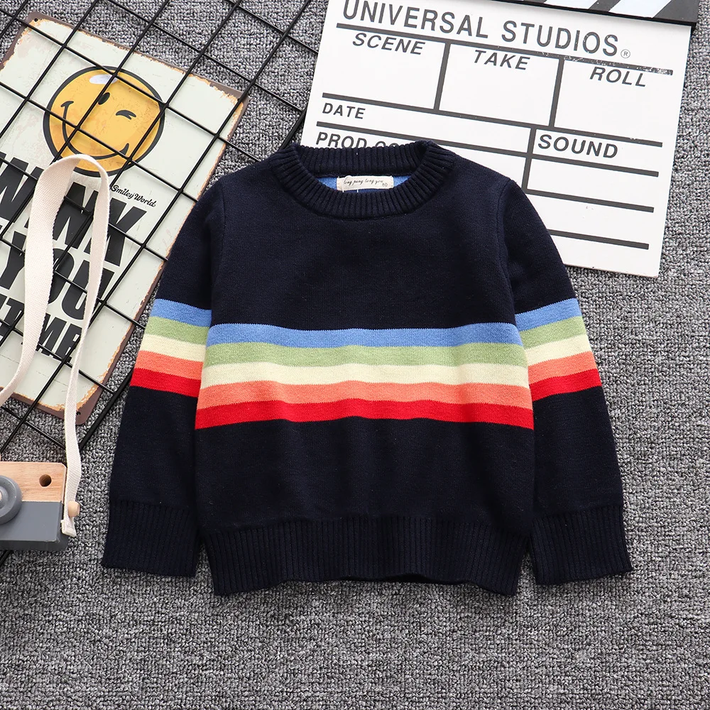 BINIDUCKLING/Детский свитер для девочек Сезон осень весна Теплый детский пуловер в