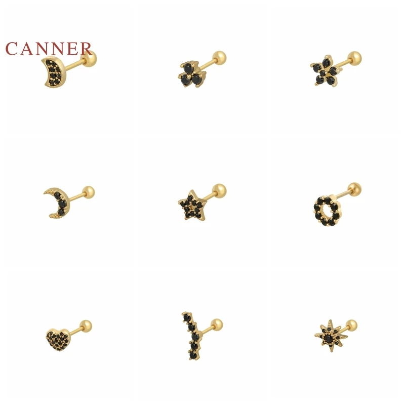 

1 шт. модные чешские серьги-гвоздики для женщин, серьги-гвоздики из стерлингового серебра 925 пробы с цирконием, маленькие серьги-гвоздики, юв...