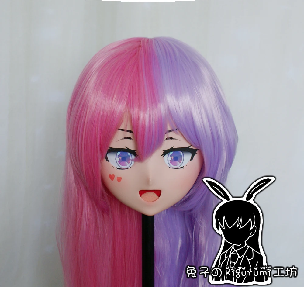 

(Rabbit 121) Resin Cross-Dress Lolita Girl Head BID Doll Mask Japanese Anime Production.I.G Yuzuriha Inori Kigurumi Mask Cosplay