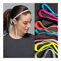 1 pc candy color yoga sports hair band headbands for women man sweatband headwear non slip elastic hairbands hair accessories