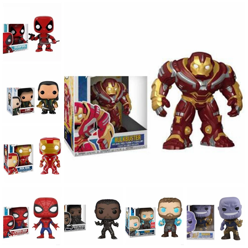 FUNKO с принтами &quotMarvel&quot &quotМстители&quot халкбастера Человек паук Халк Железный