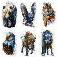gatyztory diy painting by numbers brown bear animals diy 60x75cm frameless home decor digital painting on canvas for unique gift