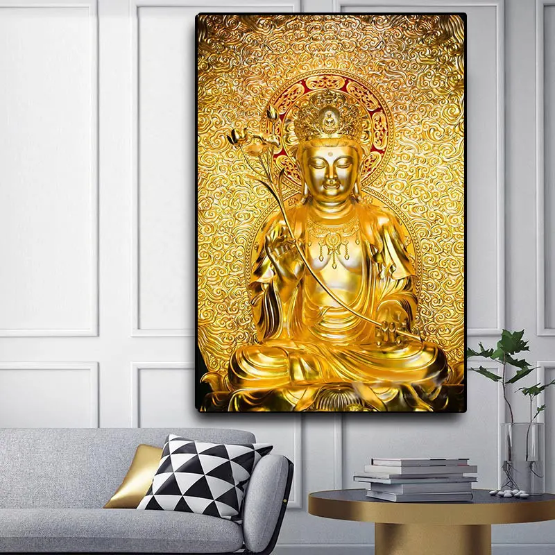 

God Buddha Art Canvas Prints Painting Modern Buddha Canvas Art Paintings On The Wall Picture Buddhism Posters Wall Decor Home