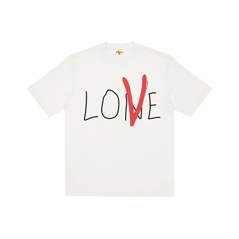 

VLONE TRENDY 2021Short-sleeved Men's Fashion Brand FRIENDS New York Limited Big V Print T-shirt Women Tee