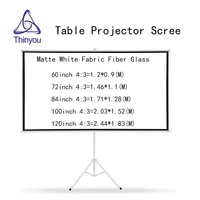 thinyou matte white fabric fiber glass 60inch 72inch 84inch 100inch 120 inch 43 tripod floor stand bracket projection screen