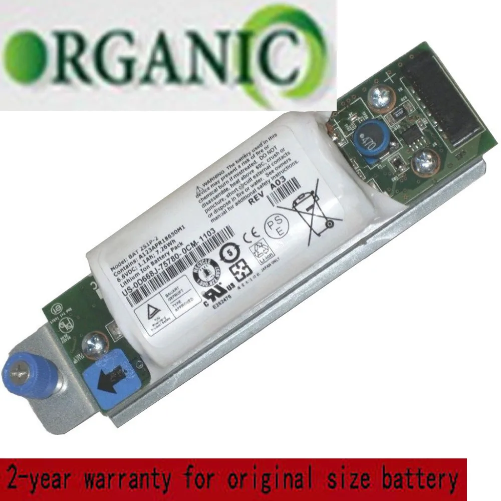 

6.6V 1.1Ah 7.26Wh BAT 2S1P-2 Battery For Dell Raid Controller PowerVault MD3200 MD3200i MD3220i 0D668J BAT 2S1P