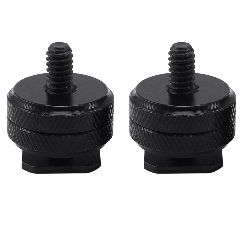 

Shoe Screw Mount Adapter "2 Pack" Hot Shoe IC Recorder Concatenable Yes 1/4 Screw Camera Shoe Adapter DSLR Tripod Screw Adapter