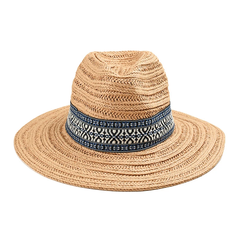 Лето 2020 большая широкополая соломенная оплетка с кисточкой на пляжной шляпе, защита от солнца, большие джазовые шляпы для женщин.