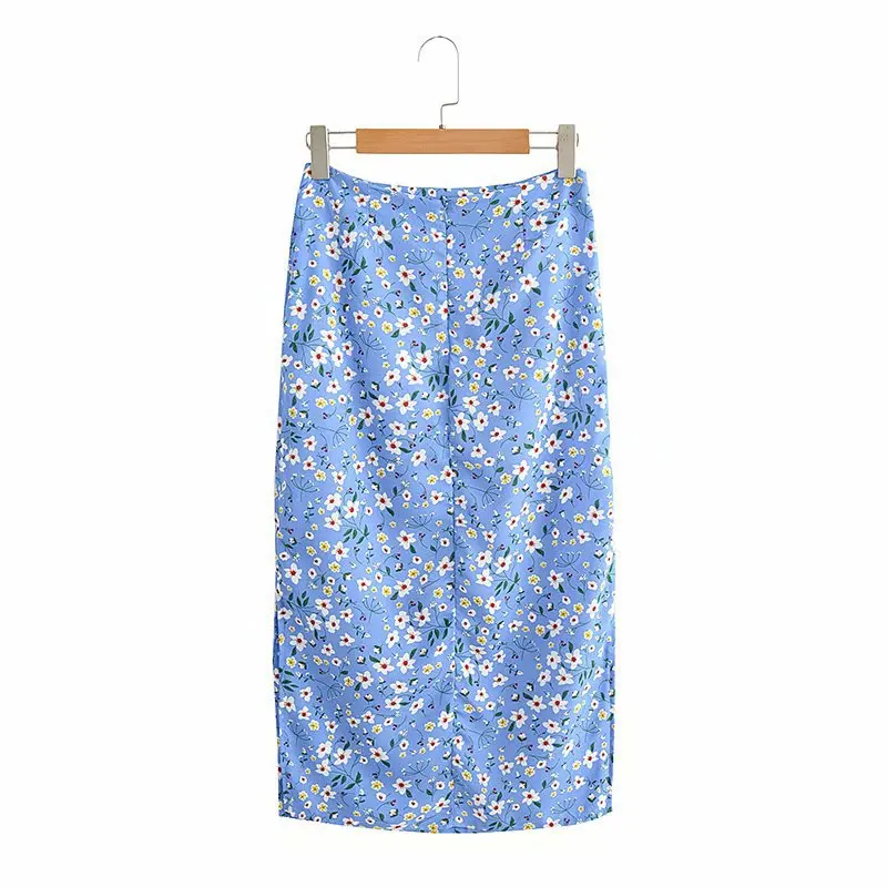 

Kawaii crop top summer korean tank top ruffle sexy two piece set women elegant skirt floral high waisted skirt bodycon suit 2020