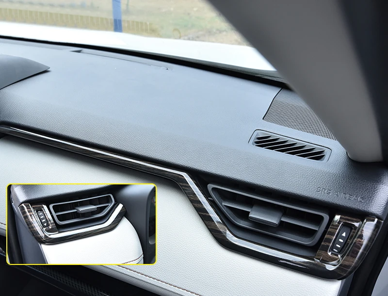 LHD For Toyota RAV4 XA50 2019 2020 Car Styling Wood Grain Inner Side Central Outlet Air Vent Panel Cover Trim 2pcs | Автомобили и