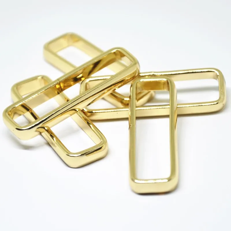 40 мм металлическая проволока прямоугольная пряжка Золотое кольцо с петлями для