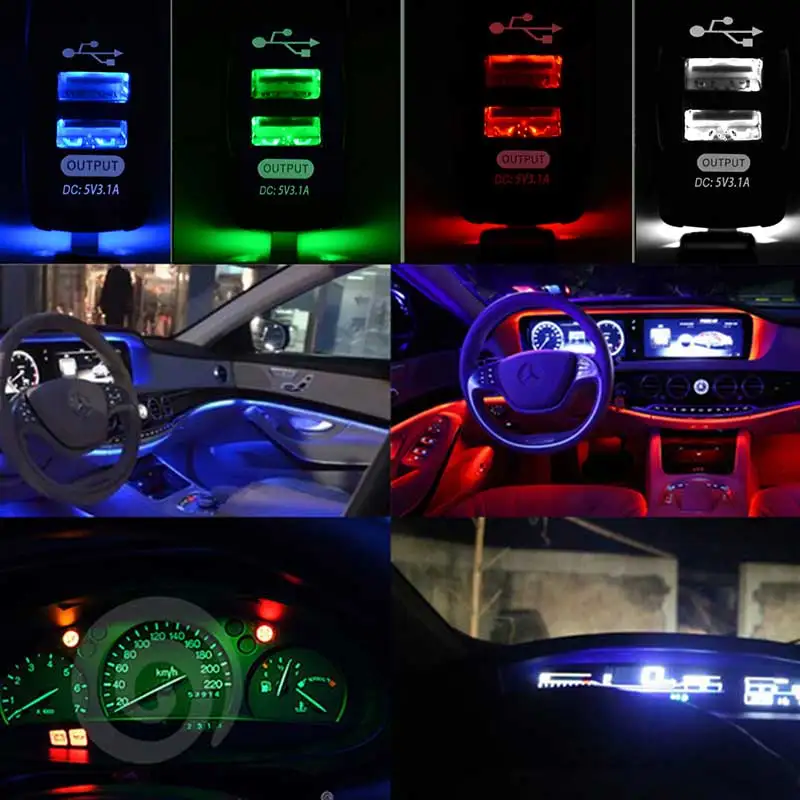 Универсальное автомобильное зарядное устройство 5 в 3 1 А водонепроницаемое с