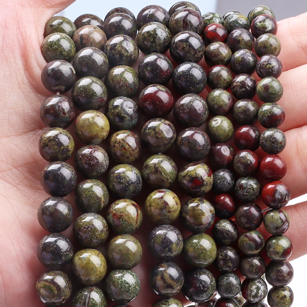 

Natural Stone Beads 8mm Dragon Blood Stone Loose Beads Fit For DIY Jewelry Making Bracelet Necklace Women Amulet Accessories