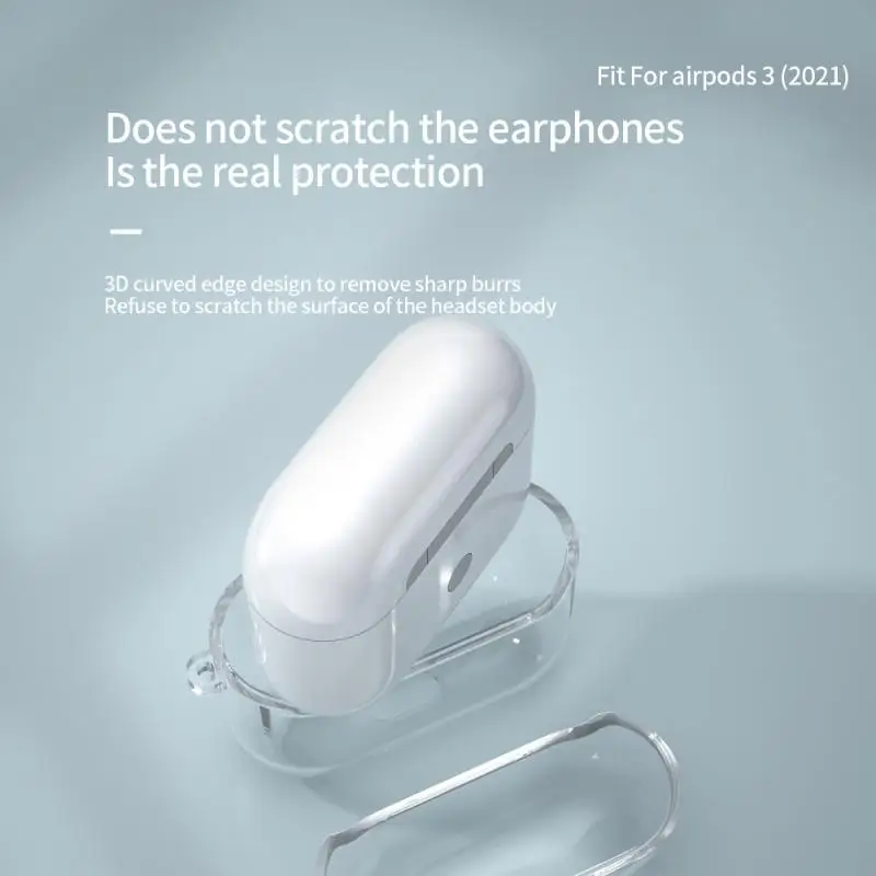 Новый прозрачный чехол для наушников Apple AirPods 3 силиконовый защитный Airpods