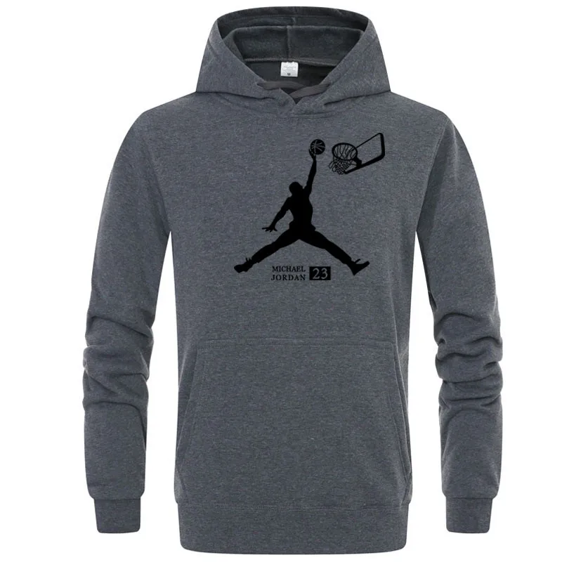 Dark gray-Black Модный бренд хип-хоп с длинным рукавом JORDAN 23 мужские толстовки спортивная одежда с принтом Мужская Уличная одежда спортивный костюм мужские толстовки с капюшоном - Цвет: Dark gray-Black