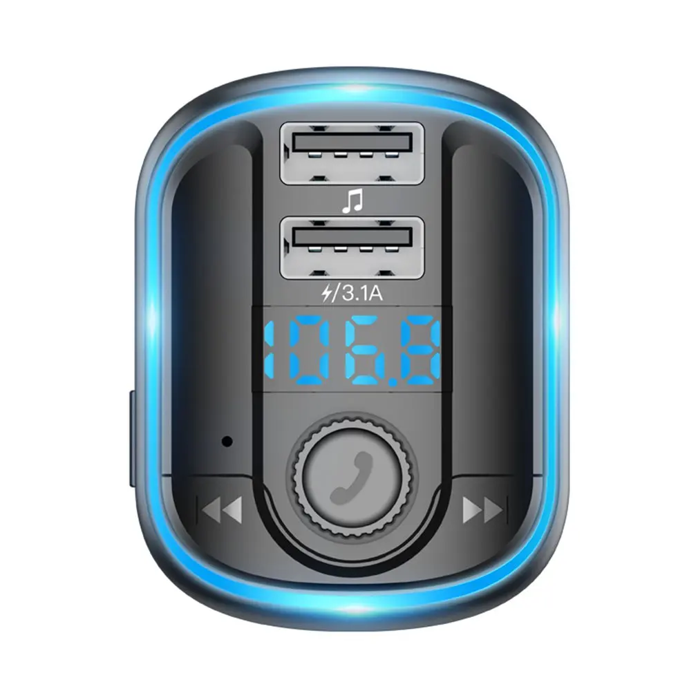 

12V-24V T829s Vehicle Wireless Mp3 Player Fm Transmitter Radio Fast Charging Hands-free Calls Dual Usb Charger