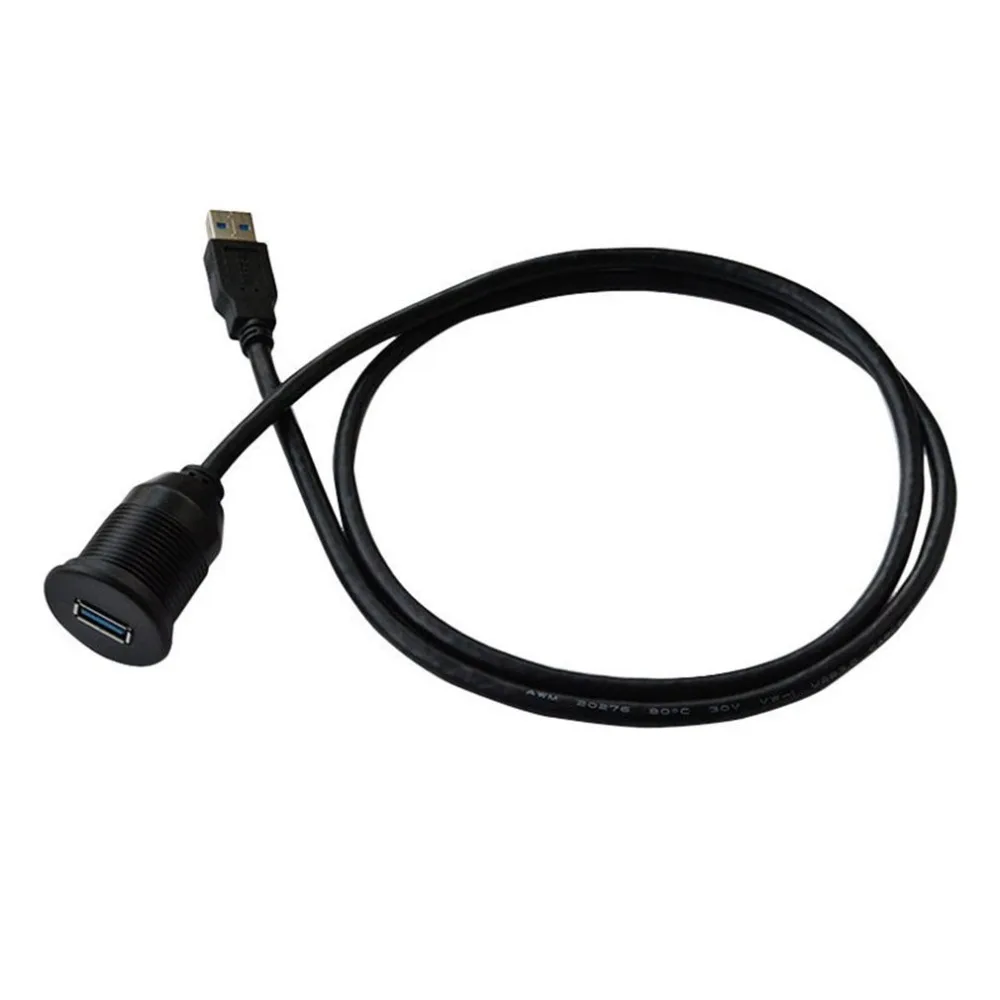 Фото Wasserdicht Unterputz USB-док-адаптер для приборной панели, порт USB 3,0 Männlich zu Weiblich Verlängerung, кабель для авто Motorrad №4