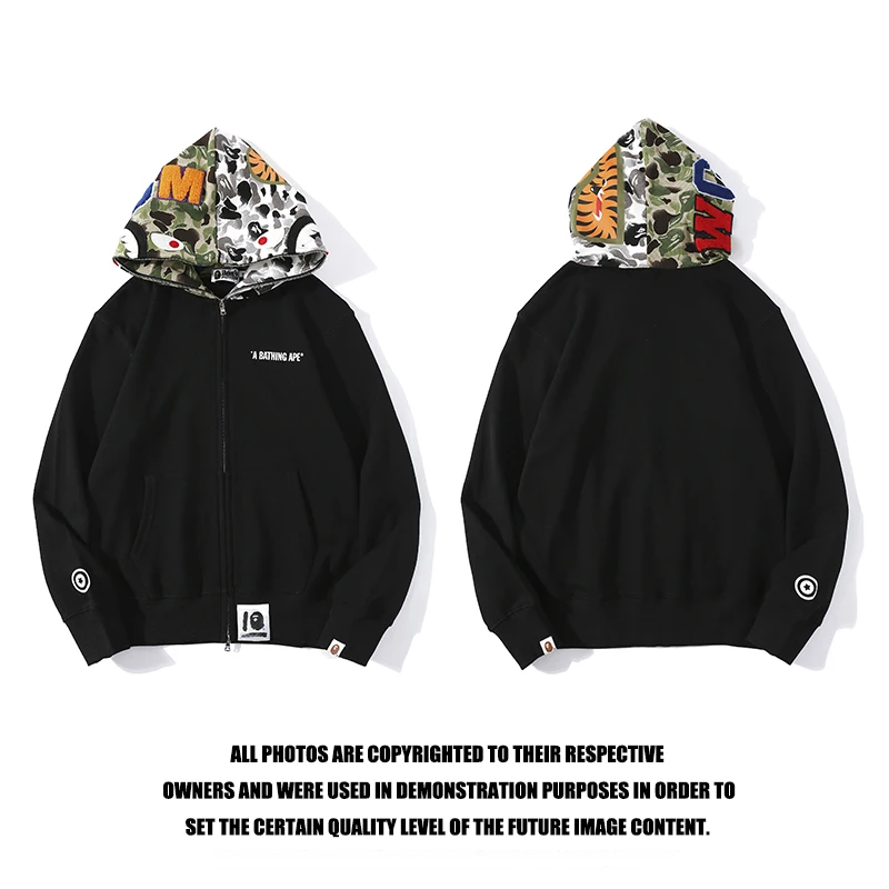 

10th Anniversary Chinese Style Stitching Shark Sweatshirt M-3XL
