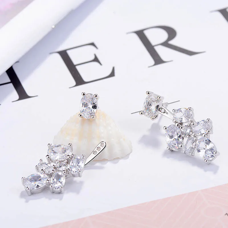 Модные серебряные серьги Jellystory 925 с цирконом драгоценными камнями