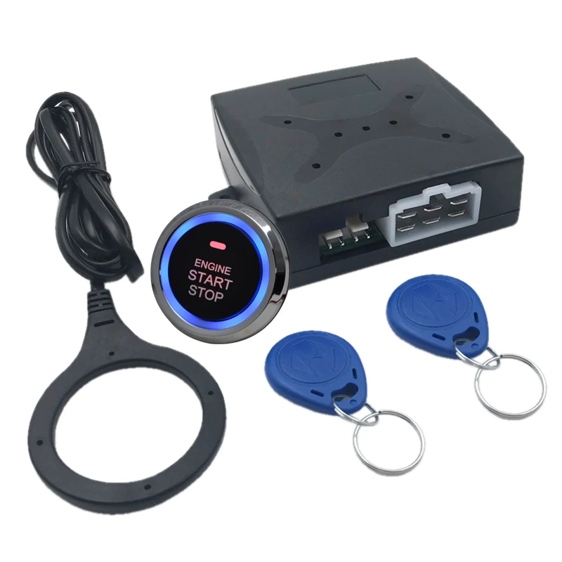 Car Alarm Engine Push Start Button RFID Lock Ignition Starter Keyless Entry Stop Anti-theft System NQ-ST9002 | Автомобили и