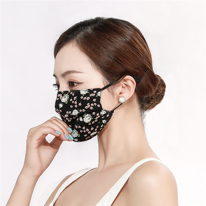 Женская ретротонкая Солнцезащитная вуаль с цветочным принтом Сетчатая Маска