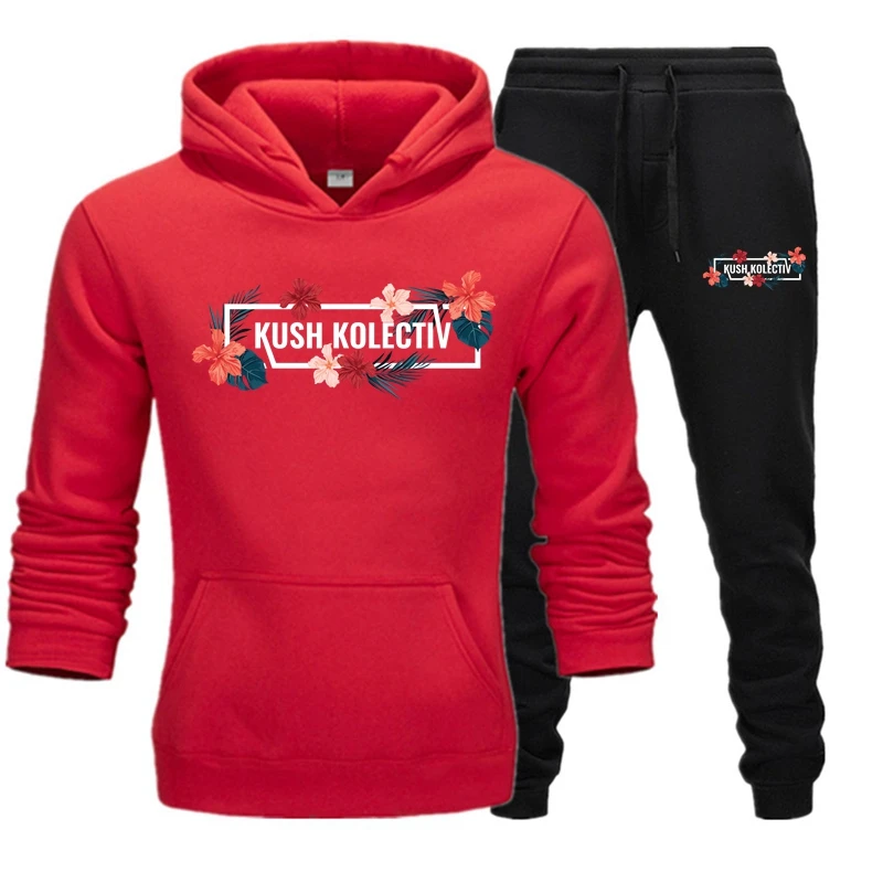 

2021 Tracksuit Men 2 Pieces Set Sweatshirt + Sweatpants Sportswear Zipper Hoodies Casual Mens Clothing Ropa Hombre Size S-3XL