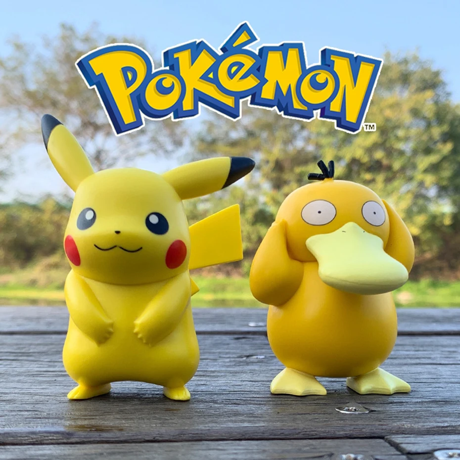 

Original Pokemon Pikachu Figures Charmander Bulbasaur Squirtle Psyduck Pocket Monster Anime Model Toys Kids Xmas Gifts
