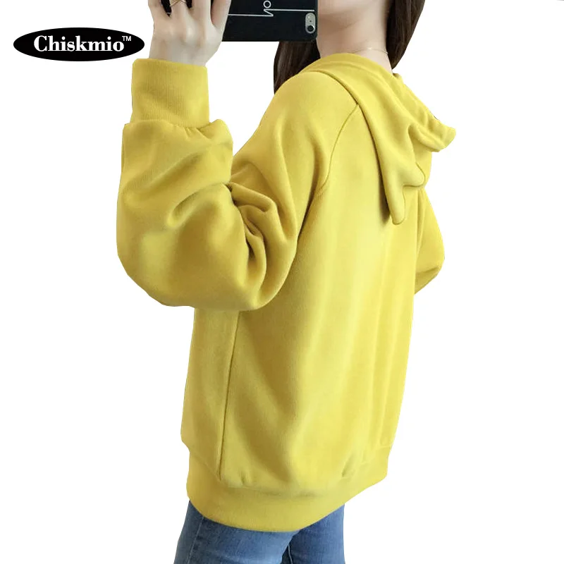 Толстовка Chiskmio женская с капюшоном свитшот на шнуровке пуловер теплая свободная